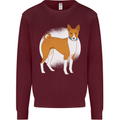 A Basenji Dog Mens Sweatshirt Jumper Maroon