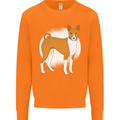 A Basenji Dog Mens Sweatshirt Jumper Orange