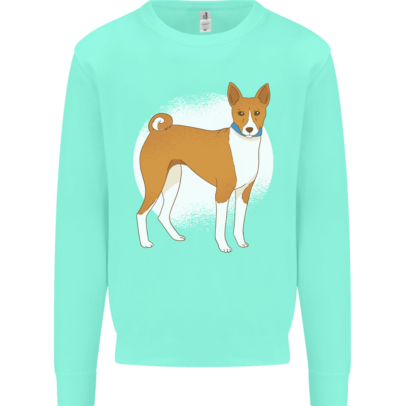 A Basenji Dog Mens Sweatshirt Jumper Peppermint