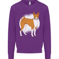 A Basenji Dog Mens Sweatshirt Jumper Purple