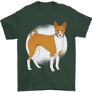 A Basenji Dog Mens T-Shirt 100% Cotton Forest Green