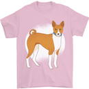 A Basenji Dog Mens T-Shirt 100% Cotton Light Pink