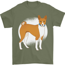 A Basenji Dog Mens T-Shirt 100% Cotton Military Green