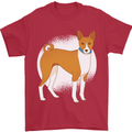 A Basenji Dog Mens T-Shirt 100% Cotton Red