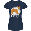 A Basenji Dog Womens Petite Cut T-Shirt Navy Blue