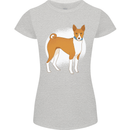 A Basenji Dog Womens Petite Cut T-Shirt Sports Grey