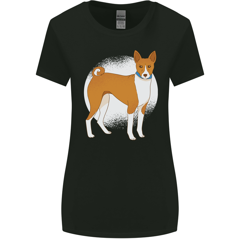 A Basenji Dog Womens Wider Cut T-Shirt Black