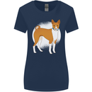 A Basenji Dog Womens Wider Cut T-Shirt Navy Blue