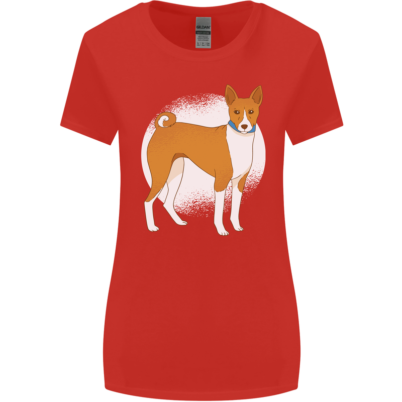 A Basenji Dog Womens Wider Cut T-Shirt Red