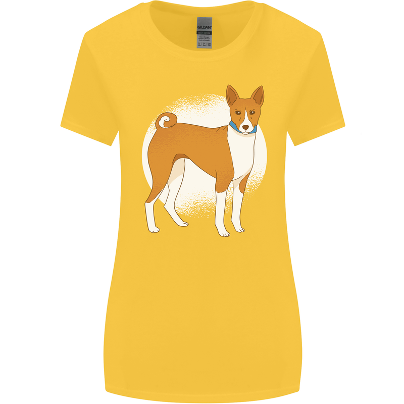 A Basenji Dog Womens Wider Cut T-Shirt Yellow