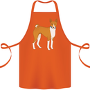 A Basenji Hunting Dog Cotton Apron 100% Organic Orange