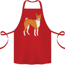 A Basenji Hunting Dog Cotton Apron 100% Organic Red