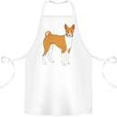 A Basenji Hunting Dog Cotton Apron 100% Organic White