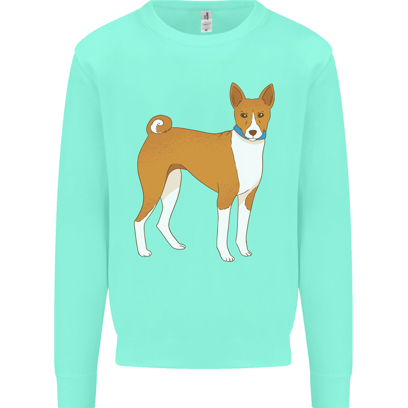 A Basenji Hunting Dog Kids Sweatshirt Jumper Peppermint