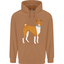 A Basenji Hunting Dog Mens 80% Cotton Hoodie Caramel Latte