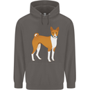 A Basenji Hunting Dog Mens 80% Cotton Hoodie Charcoal