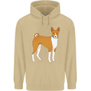 A Basenji Hunting Dog Mens 80% Cotton Hoodie Sand