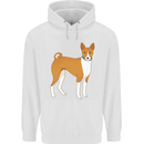 A Basenji Hunting Dog Mens 80% Cotton Hoodie White