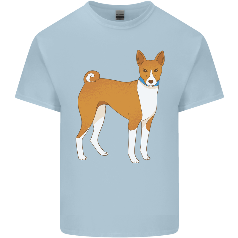 A Basenji Hunting Dog Mens Cotton T-Shirt Tee Top Light Blue
