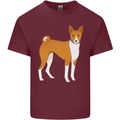 A Basenji Hunting Dog Mens Cotton T-Shirt Tee Top Maroon