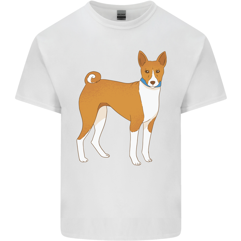 A Basenji Hunting Dog Mens Cotton T-Shirt Tee Top White