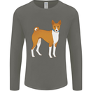 A Basenji Hunting Dog Mens Long Sleeve T-Shirt Charcoal