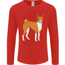 A Basenji Hunting Dog Mens Long Sleeve T-Shirt Red