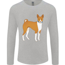 A Basenji Hunting Dog Mens Long Sleeve T-Shirt Sports Grey