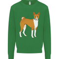 A Basenji Hunting Dog Mens Sweatshirt Jumper Irish Green
