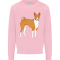 A Basenji Hunting Dog Mens Sweatshirt Jumper Light Pink