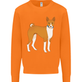 A Basenji Hunting Dog Mens Sweatshirt Jumper Orange