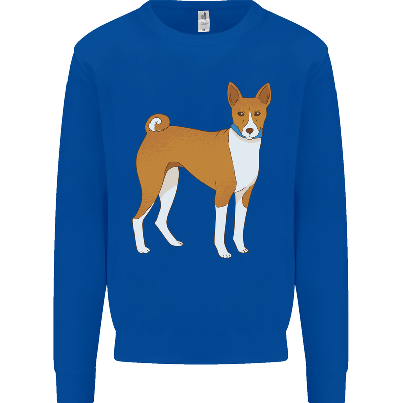 A Basenji Hunting Dog Mens Sweatshirt Jumper Royal Blue