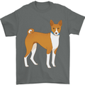 A Basenji Hunting Dog Mens T-Shirt 100% Cotton Charcoal