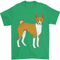 A Basenji Hunting Dog Mens T-Shirt 100% Cotton Irish Green