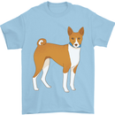 A Basenji Hunting Dog Mens T-Shirt 100% Cotton Light Blue
