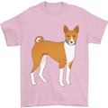 A Basenji Hunting Dog Mens T-Shirt 100% Cotton Light Pink