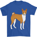A Basenji Hunting Dog Mens T-Shirt 100% Cotton Royal Blue