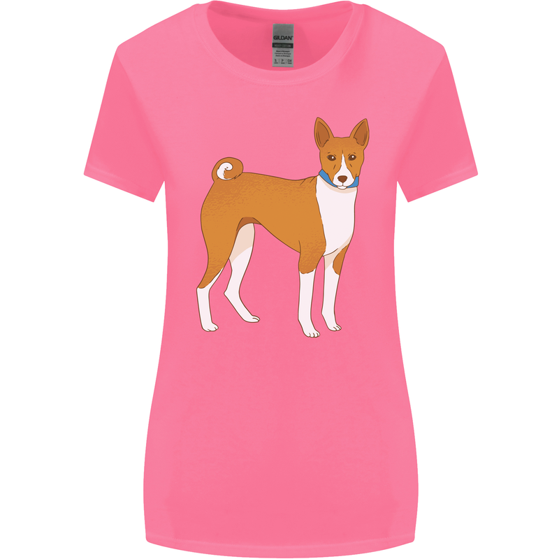 A Basenji Hunting Dog Womens Wider Cut T-Shirt Azalea