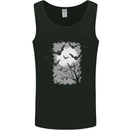 A Bat Landscape with a Full Moon Halloween Mens Vest Tank Top Black