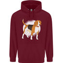 A Beagle Dog Childrens Kids Hoodie Maroon