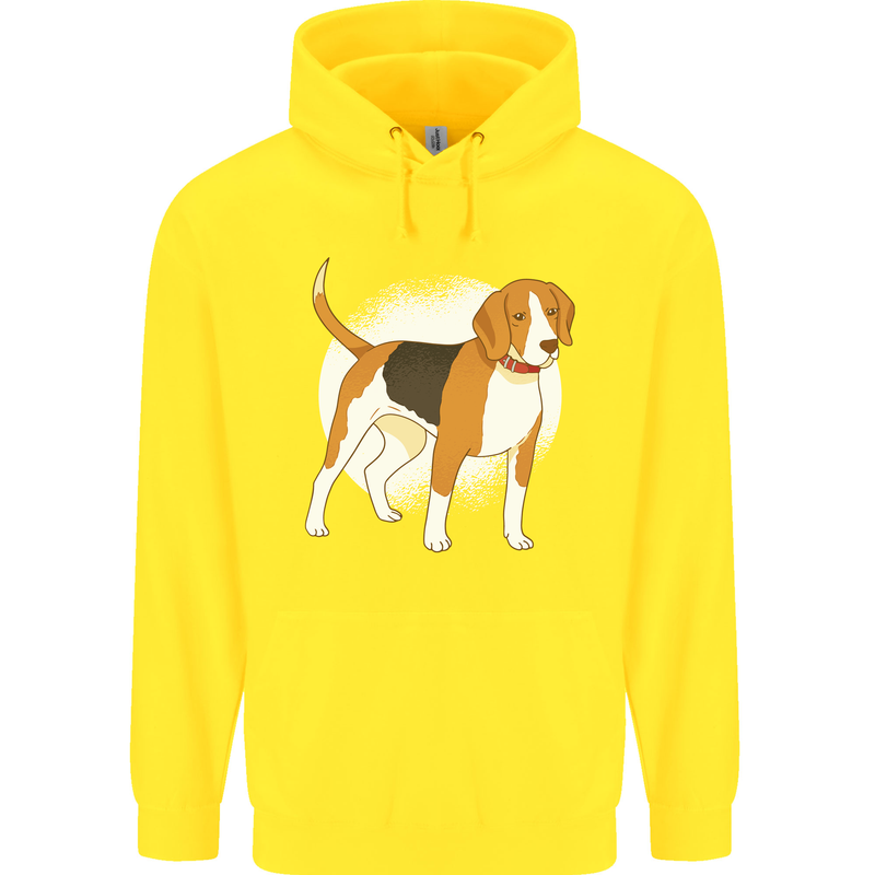 A Beagle Dog Childrens Kids Hoodie Yellow