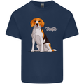 A Beagle Dog Illustration Kids T-Shirt Childrens Navy Blue