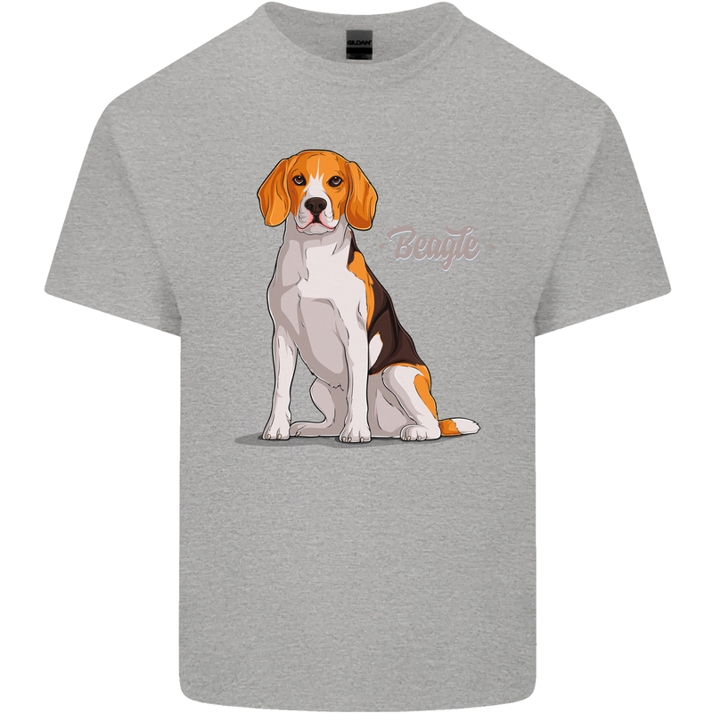 A Beagle Dog Illustration Kids T-Shirt Childrens Sports Grey