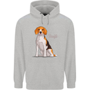 A Beagle Dog Illustration Mens 80% Cotton Hoodie Sports Grey