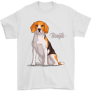 A Beagle Dog Illustration Mens T-Shirt 100% Cotton White