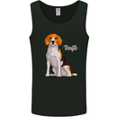 A Beagle Dog Illustration Mens Vest Tank Top Black