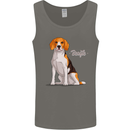 A Beagle Dog Illustration Mens Vest Tank Top Charcoal