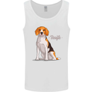 A Beagle Dog Illustration Mens Vest Tank Top White