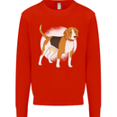 A Beagle Dog Kids Sweatshirt Jumper Bright Red