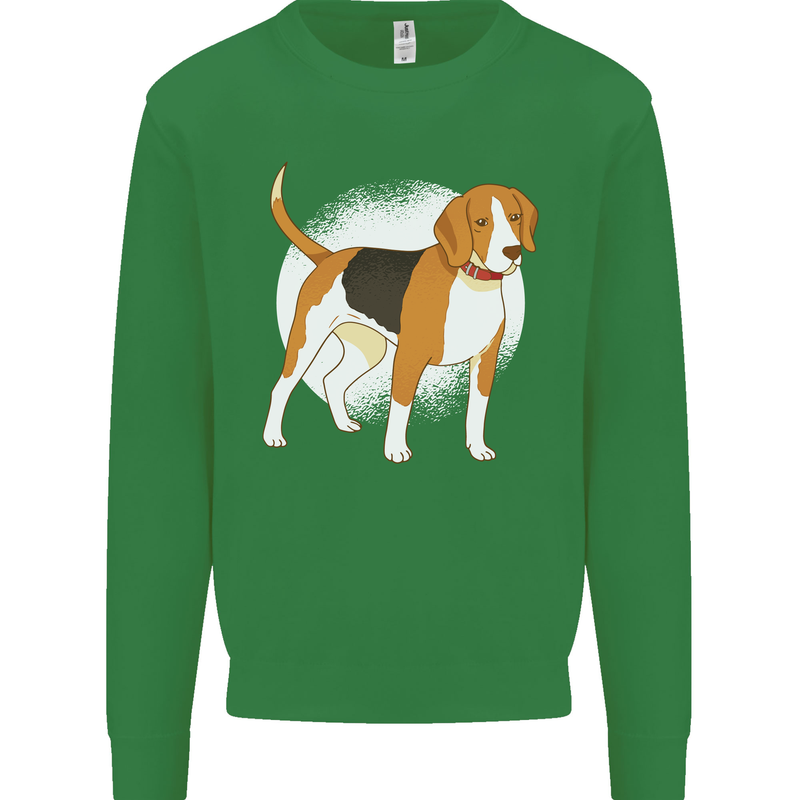 A Beagle Dog Kids Sweatshirt Jumper Irish Green